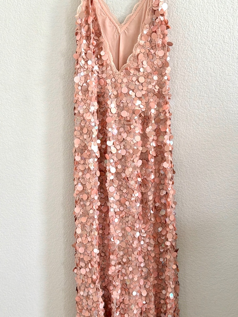 LovesShackFancy Blush Pink Sequin Maxi Dress - Picture 8 of 13